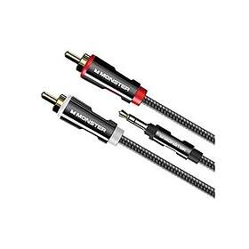 Monster Cable Mini câble d'interconnexion audio 3,5 mm mâle vers 2 RCA mâle 1,5 