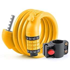 MTK Kabel Lås 5-siffrig kombination Monteringsfäste - Orange