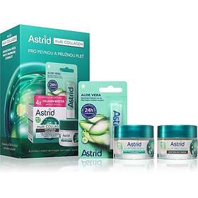 Astrid Multicollagen Gift Set för mogen hud för kvinnor (Dagkräm 50ml, Nattkräm 50ml, Läppbalsam 4.8ml)