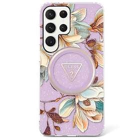 Guess Glitter Flower MagSafe Fodral för Samsung Galaxy S25 Ultra