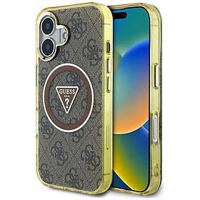 Guess IML Glitter och Triangel Logo MagSafe Fodral för iPhone 16
