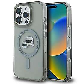 Karl Lagerfeld IML Métal &Choupette Head MagSafe pour iPhone 16 Pro Max