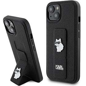 Karl Lagerfeld Gripstand Saffiano Choupette Pins Fodral för iPhone 15 Plus / 14 Plus