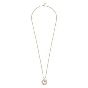 Snö Of Sweden Liz Big Double Ring Crystal Hängsmycke Halsband 60 Guld Cl