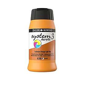 Daler-Rowney System3 Peinture Acrylique Orange Cadmium Clair Nuance 500ml