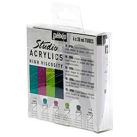 Pebeo Studio Akryl Dyna Iridescent Set med 6