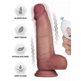 Lovetoy Sliding Skin Pro II Vibrerande silikondildo 20 cm