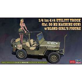 Hasegawa 1/24 4x4 Utility Truck with M2 Machine Gun and Blonde Girl Figure