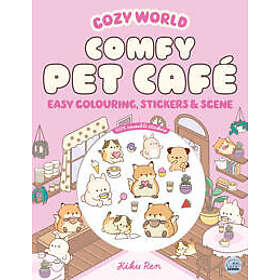 Cozy World Comfy Pet Cafe Aktivitetsbok för tonåringar, unga vuxna och vuxna
