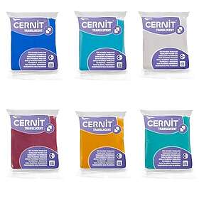 Cernit Translucent Polymerlera Flerfärgad 6x56g