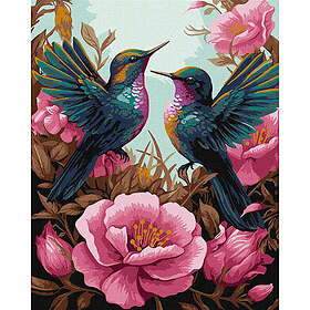 Ideyka Måla efter nummer 40X50cm Elegant Kolibri med metalliska färger