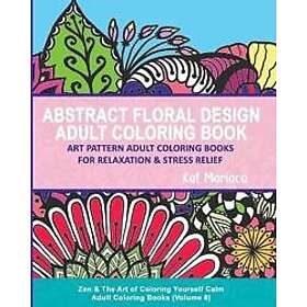 Abstrakt blommig design målarbok för vuxna