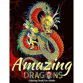 Fantastiska drakar målarbok för vuxna