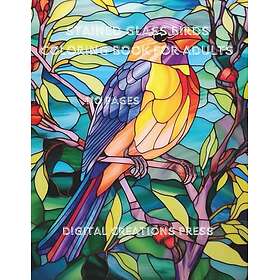 Stained Glass Birds Målarbok för Vuxna