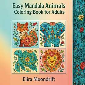 Enkel Mandala Djur Målarbok för Vuxna