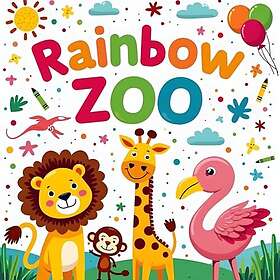 Rainbow Zoo Målarbok
