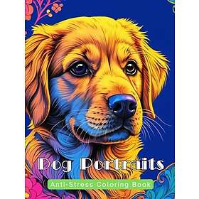 Hundporträtt målarbok för vuxna