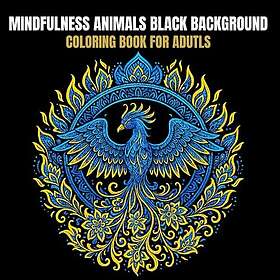 Mindfulness Svart Bakgrund Djur Målarbok