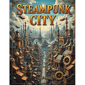 Steampunk City målarbok för vuxna