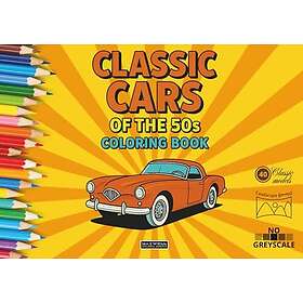 Klassiska bilar från 50-talet: Målarbok för vuxna