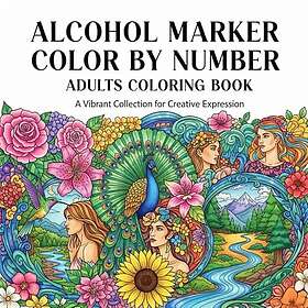 Alkoholmarkör Färg Efter Nummer Målarbok för Vuxna