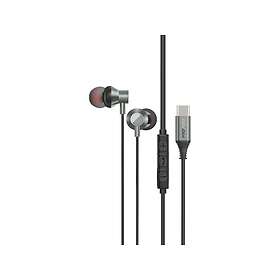Promate Silken-C Ergonomiska stereohörlurar med sladd, In-Ear USB-C