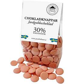 Pralinhuset Chokladknappar Jordgubbschoklad 100g