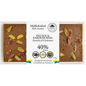 Pralinhuset Chokladkaka 40% med Pistage & Kardemumma 100g