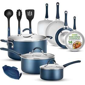 Nutrichef NCCW14SBLU Batterie de cuisine 14 pcs