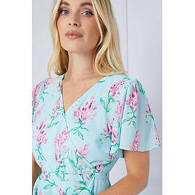 Wallis Petite Floral Ruffle Peplum Midi Dress