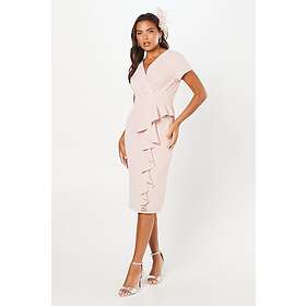 Wallis Tailored Crepe Ruffle Pencil Dress