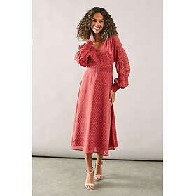 Wallis Pleat Detail Lace Midi Dress