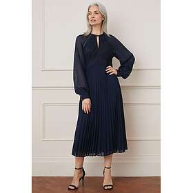 Wallis Lace Insert Pleated Midi Dress