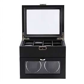 Piero Lazzari 2 Klockor Svart Läder (Klockuppdragare)