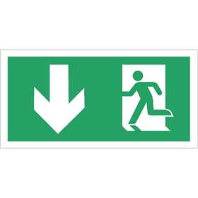D-S Nødudgang Pil Ned