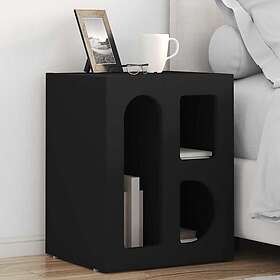 vidaXL Nightstand Black 40 x 35 x 50 cm Constructed Wood 891247