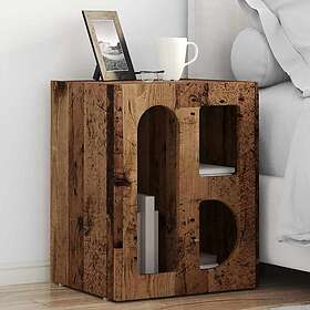 vidaXL Nightstand Old Wood 40 x 35 x 50 cm Constructed Wood 891260
