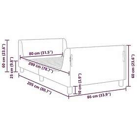 vidaXL Bed Frame 42010868 80x200cm