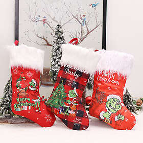 Aoma Grinchs Large Christmas Stockings 3-pack