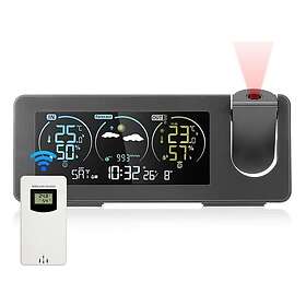 MTK Projektionsklocka Kalender Väderstation Digitalt larm temperatur/fuktighetssensor