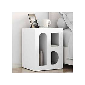 vidaXL Sängbord Vit 40x35x50cm 891244