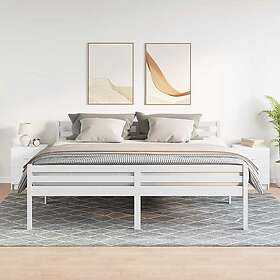 vidaXL Sängbord Med 2 Lådor Vit 40x36x50cm 858786