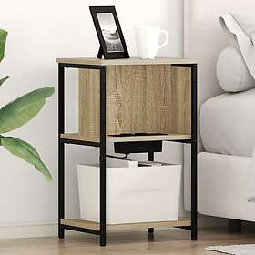 vidaXL Sängbord Sonoma-ek 38x31x61cm Konstruerat Trä 859452