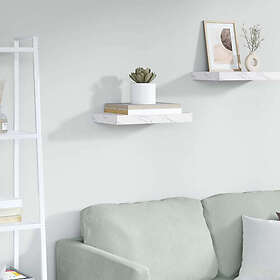 vidaXL Vägg Hylla Vit 40 x 23.5 x 4 cm 42019962