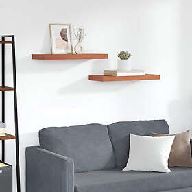 vidaXL 2 st Vägg Hylla med Förvaring 50 x 23 x 4 cm 42019927