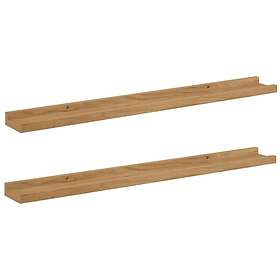 vidaXL Vägg hylla med hylla 80 x 9 x 3 cm Konstruerat trä Brun 42020013