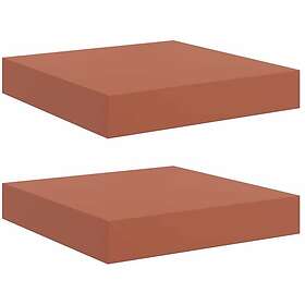 vidaXL 2 st Hylla 23 x 23,5 x 4 cm Röd Konstruerat trä 42019918