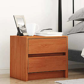 vidaXL Nightstand With Drawer Wax Brown 40x30.5x35.5cm Fir Wood 863949