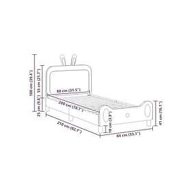 vidaXL Cadre de lit 42011091 80x200cm