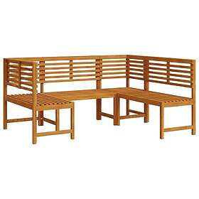 vidaXL Garden Bench Set 3 pcs Brown Solid Acacia 3328691